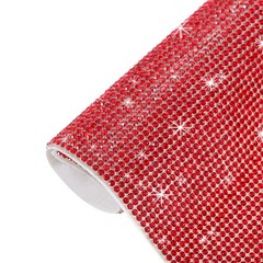 Bling Rhinestone Sheet Self-Adhesive Sticker 4.72 x 7.87 Inch Light Red