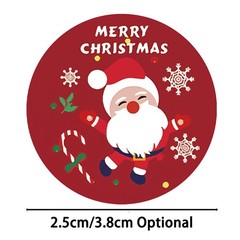 2.5/3.8CM Christmas Stickers Merry Happy Xmas Labels Gift Craft Box Sticker 500