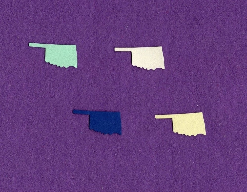 OKLAHOMA qk USA state die cuts scrapbook cards