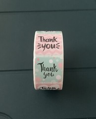 500 pcs roll Thank You Stickers