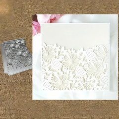 Metal Die Cuts Flower Hollow Out Greetings Card Backgrounds for Making Stamps Cu
