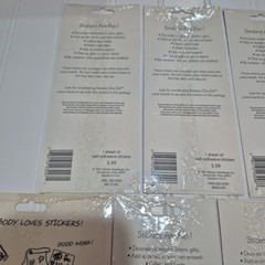 Vintage 1990’s Gibson Stickety Doo Da 2 Stickers Sheets & 5 Removeable Stickers