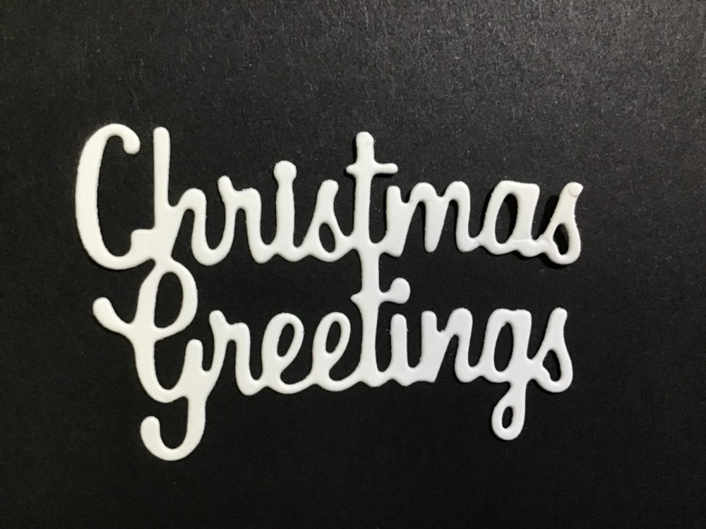 Christmas Greetings Die Cut Embellishments 6 Pcs 1-1/4” x 2” Scrapbook Cards