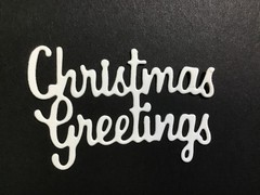 Christmas Greetings Die Cut Embellishments 6 Pcs 1-1/4” x 2” Scrapbook Cards
