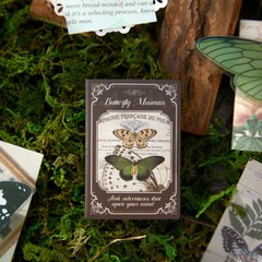 80Pcs Vintage Plants Butterfly Material Paper not Self-adhesive Sticker Journals