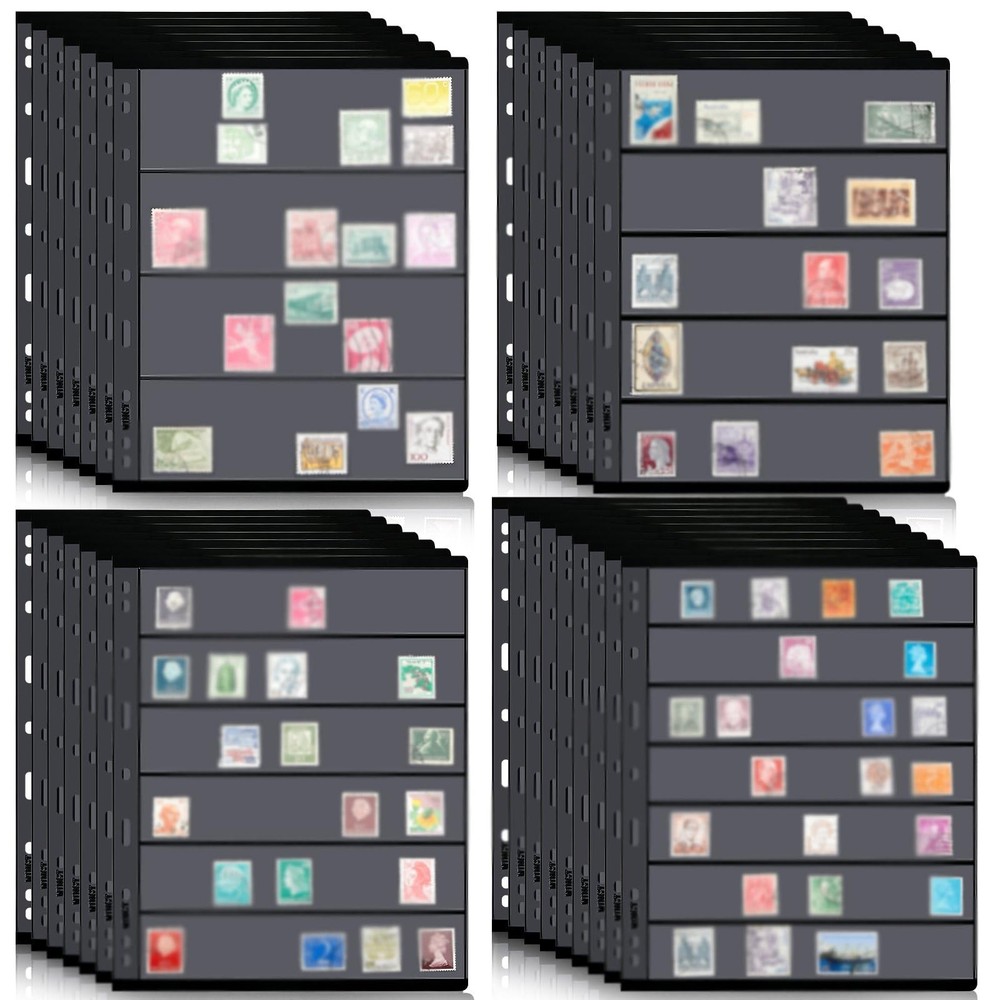Gersoniel 30 Pieces stamp collecting 8.58 x 11.02 inches, black, transparent