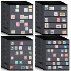 Gersoniel 30 Pieces stamp collecting 8.58 x 11.02 inches, black, transparent