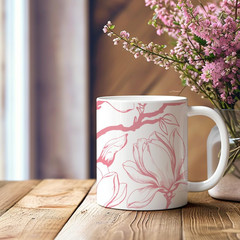 3 Sheets White Pink Floral Rub on Transfers for Crafts and Furniture