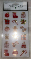 12 HL Christmas Paper Crafts Pink/Gold Epoxy Presents Sticker Packs