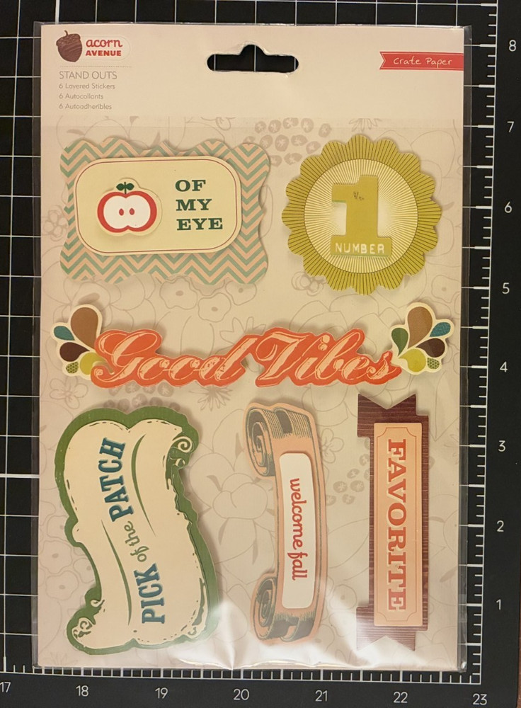 Crate Paper ACORN AVENUE Stand Outs Stickers or Prima AMBER MOON Rubber Shapes