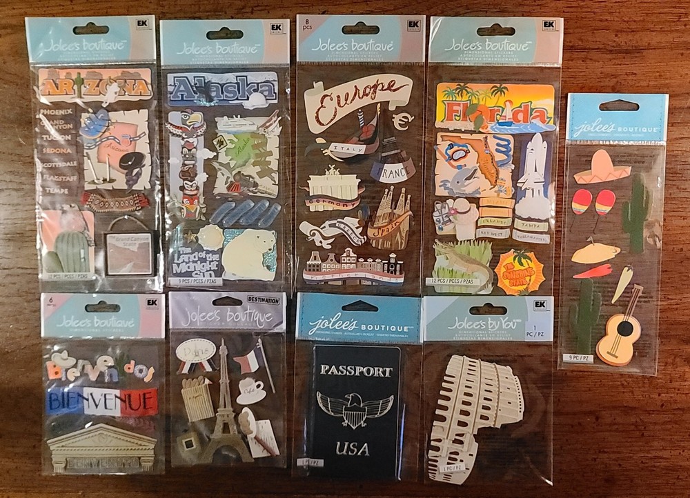 Jolee’s Boutique Destinations III Scrapbook Stickers (UPDATED 01/24/24)