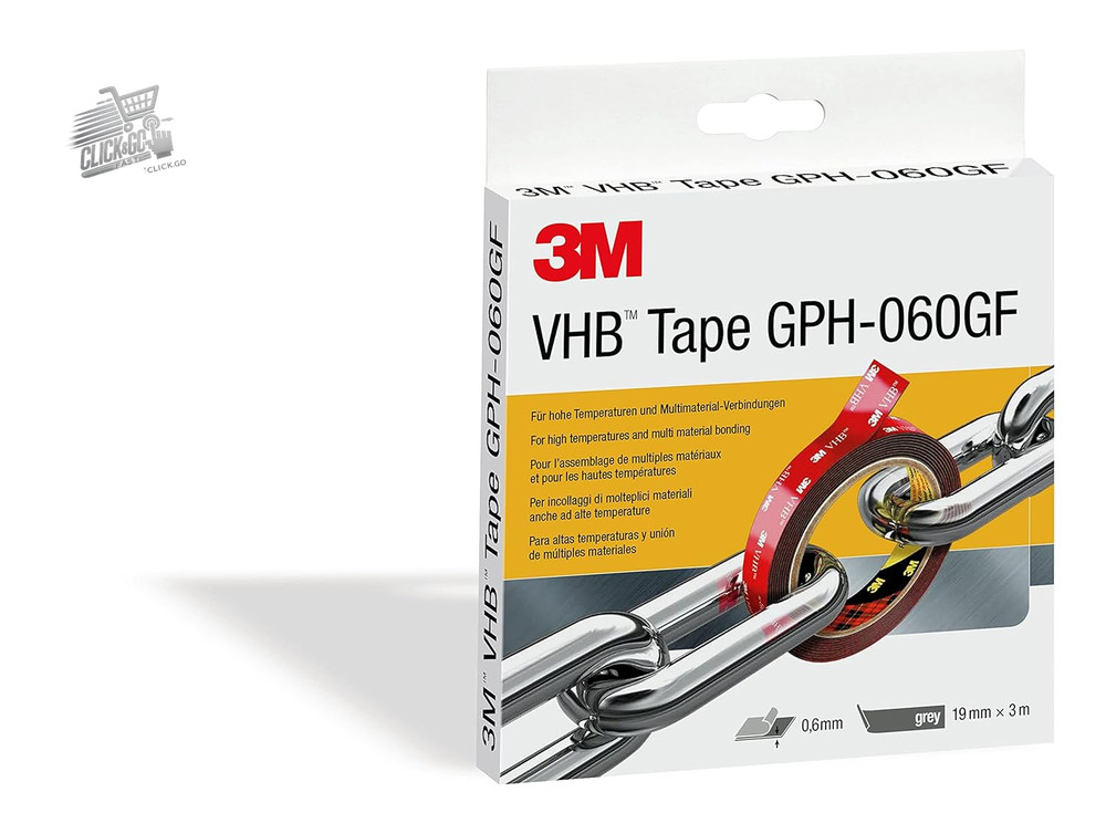 3M GPH-060GF Ultra High Strength VHB Double Sided Tape Metal Plastic 19mm x 3