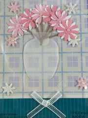 Handmade Craft Stickers Doves Flowers In Vase Acid Lignin Free