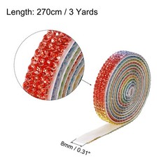 3Roll 3 Yards 8mm Diamond Ribbon Blue,Green,Yellow,Red,Black,Yellow,Multi Color
