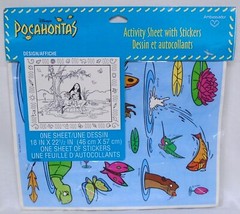 Hallmark Ambassador Disney Pocahontas Activity Sheet with Stickers 18″ x 22-1/2″