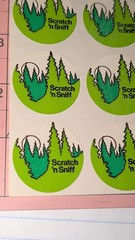 Vintage Stickers Scratch N Sniff Matte 3M Pine Trees Sheet READ