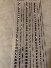 THE PAPER STUDIO 3D ADHESIVE GEMS ASSORTED SIZES 12.2” STRIPS 9PCS