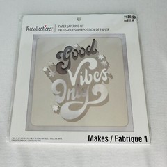 Lot of 3 Recollections Paper Layering Kit Home Good Vibes Only Geometric