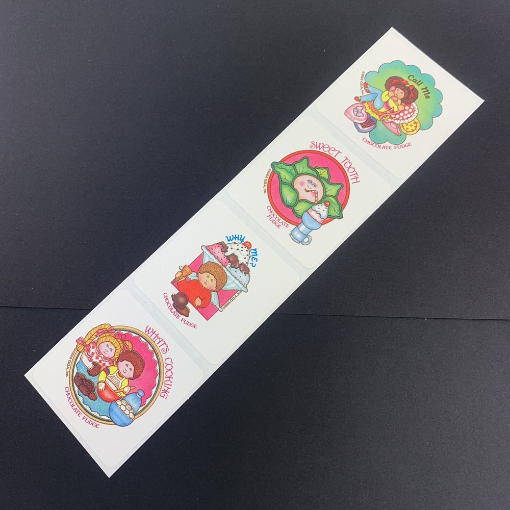 Vtg 80s Stickers Scratch Sniff Toymaker Cabbage Patch Kids Chocolate Fudge