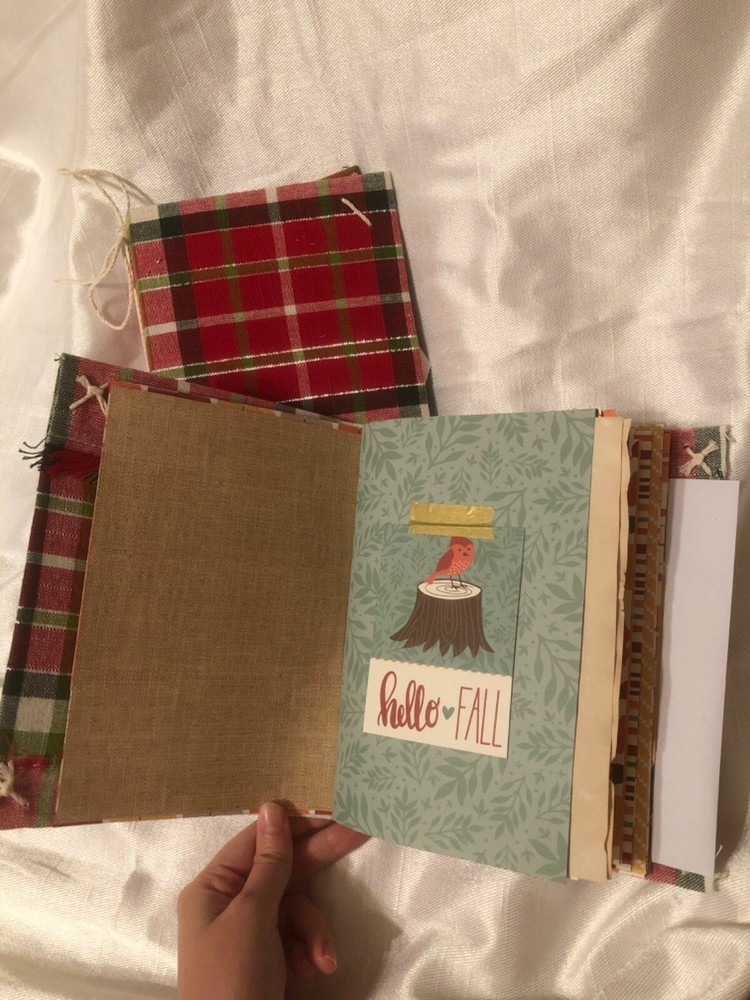 Plaid Fall Autumn Handmade Junk Journal