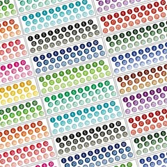 15 Sheets Colorful Planner Date Stickers Calendar Numbers Rainbow Journals