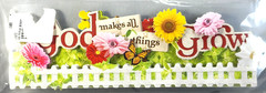Paper House 3D Dimensional Sticker God Makes All Things Grow Religious Christian