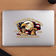 250th Anniversary Stickers – 20 Pcs Large American Flag Decals for Car, Window &