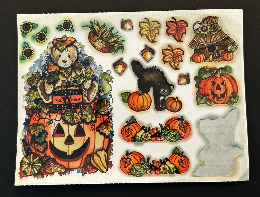 Penny Black TRICK OR TREAT Stickers HALLOWEEN PUMPKINS – Missing 1 Sticker