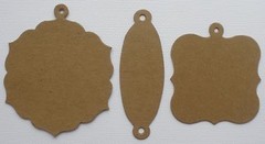 {9} ORNATE CHARM / LABEL – Tag Accents Bare Chipboard Die Cuts