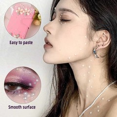 1320 Pieces Self Adhesive Pearl Stickers for DIY Crafts 8 Sheets Colorful Flat B