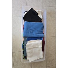 Lot of Assorted Multicolor Large Projects Fabric Scrap Sewing Quilting Crafting