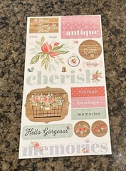 Echo Park FARMHOUSE MARKET Sticker Book 16 Pages Icons Letters Words Phrases