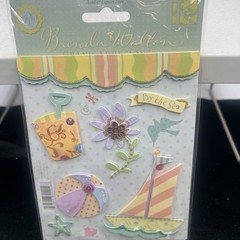 K&Company Brenda Walton Memory Pockets~Dimensional Sticker Lot Scrapbook Tags