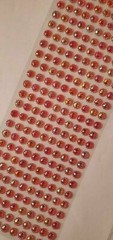 CraftbuddyUS 240 pcs x 8 mm Self Adhesive Faceted Round Gems,Color- AB CERISE