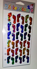 Stickopotamus Foiled Sticker Sheet Footprints Scrapbooking SP-MT-23