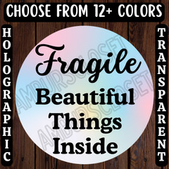 40 CAUTION STICKERS 2″ ROUND LABELS SHIPPING SUPPLIES FRAGILE OPEN CAREFUL