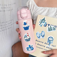 50PCS Winter Aesthetic Stickers, Cute Blue Christmas Stickers for Kid Teen Adult