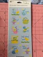 HALLMARK Easter Stickers Rewards Bunny chick eggs basket 8 sheets new