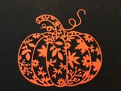 Large Fancy Fall Pumpkin Die Cut Embellishments 4” x 4-1/4” Choose Color 5 pcs