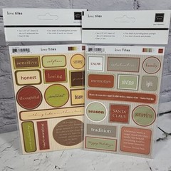 Love Tiles Stickers Lot of 4 Packages Scrapbooking Crafts
