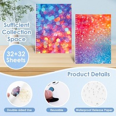2 Pack Reusable Sticker Book Collecting Album Sticker Storage Organizer Book wit