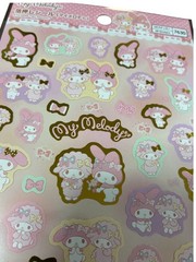 My Melody Kawaii Sanrio Sticker Sheet Japanese Cute Planner Scrapbook