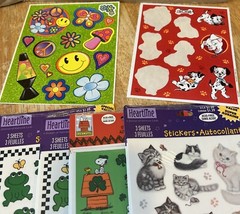 Lot of 29 SEALED Sticker Packages Hallmark Heartline Snoopy Holiday Hello Kitty