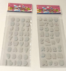 Alphabet Letter Stickers Funny Faces Eyeballs Colorful Crafts Lot of 2 NEW READ
