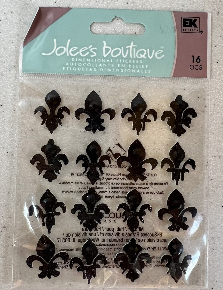 Jolees Boutique Fleur De Lis Dimensional scrapbooking stickers NIP #1