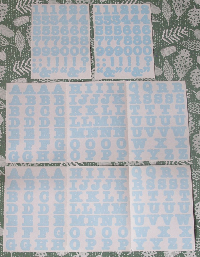 Creative Memories ABC/123 Bold Style Alphabet and Number Stickers – Light Blue