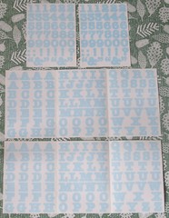 Creative Memories ABC/123 Bold Style Alphabet and Number Stickers – Light Blue