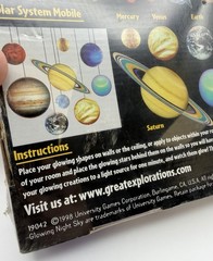 Great Explorations Glow In The Dark Solar System Night Sky Outer Space 1998 New
