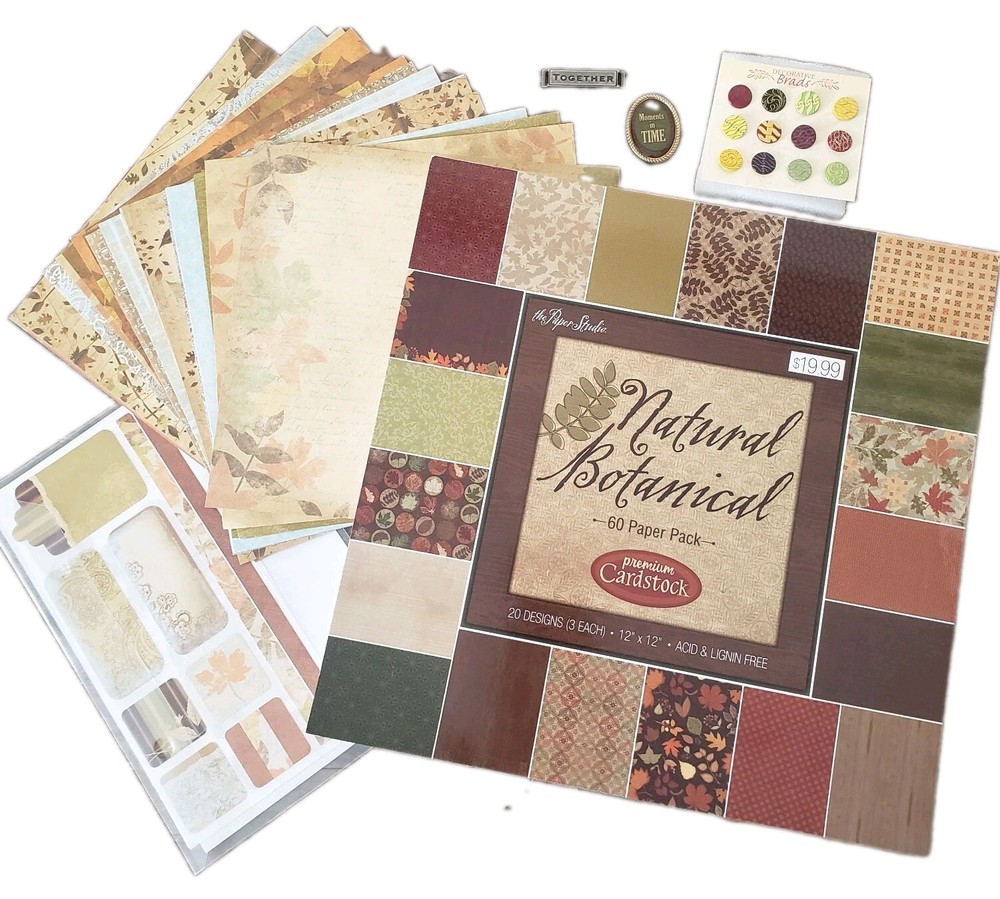 Thanksgiving Fall Journal Supply Lot 50+ Scrapbooking Paper Crafts Stickers Tags