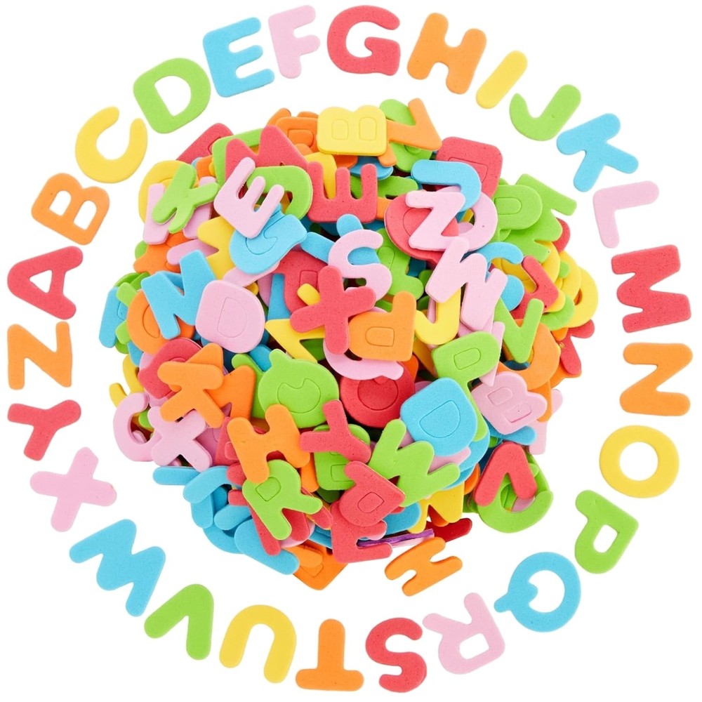 Vibrant Adhesive Foam Letters – 50 Sets, 6 Colors